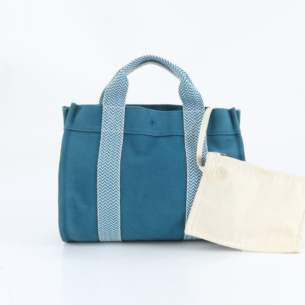 極美品 エルメス カンヌ PM トート バッグ ハンド ショルダー ブルー