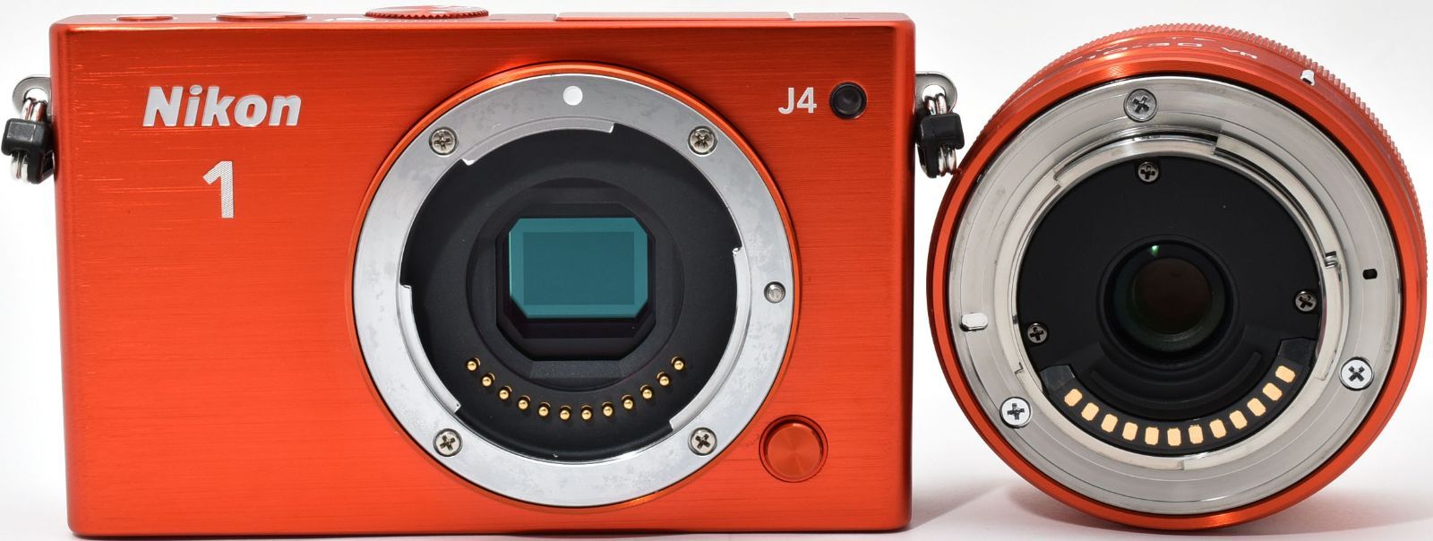 ニコン ミラーレス Nikon 1 J4 レンズキット オレンジ 中古 Wi-Fi搭載
