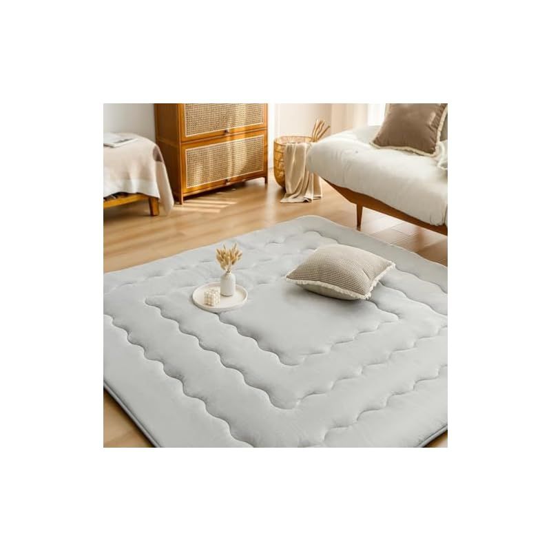 本物保証，爆買い 【新品】 fuwawa こたつ敷き布団 冬用 こたつマット 正方形 190×190cm 中綿增量 SEK衛生認証 こたつ布団と併用ラグマット 抗菌防臭 防ダニ 滑り止め付き あったか 5層 フランネル生地 マイクロフ ラグ・カーペット