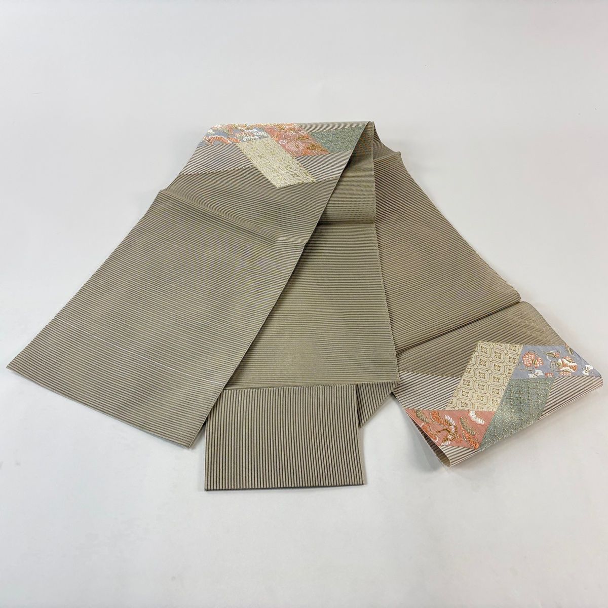 限定品！新品未仕立 博多帯 協和織 八寸名古屋帯 松菱 黒×紫 仕立代