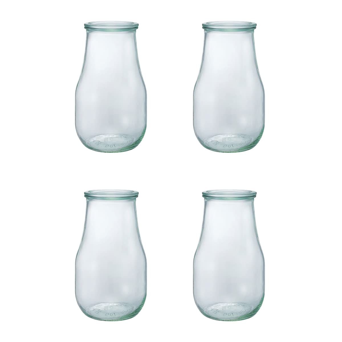WECK キャニスター ガラスキャニスター 保存容器 保存瓶 WE-739 (TULIP 2700ml 4個セット) [TULIP 2700ml 4個セット]