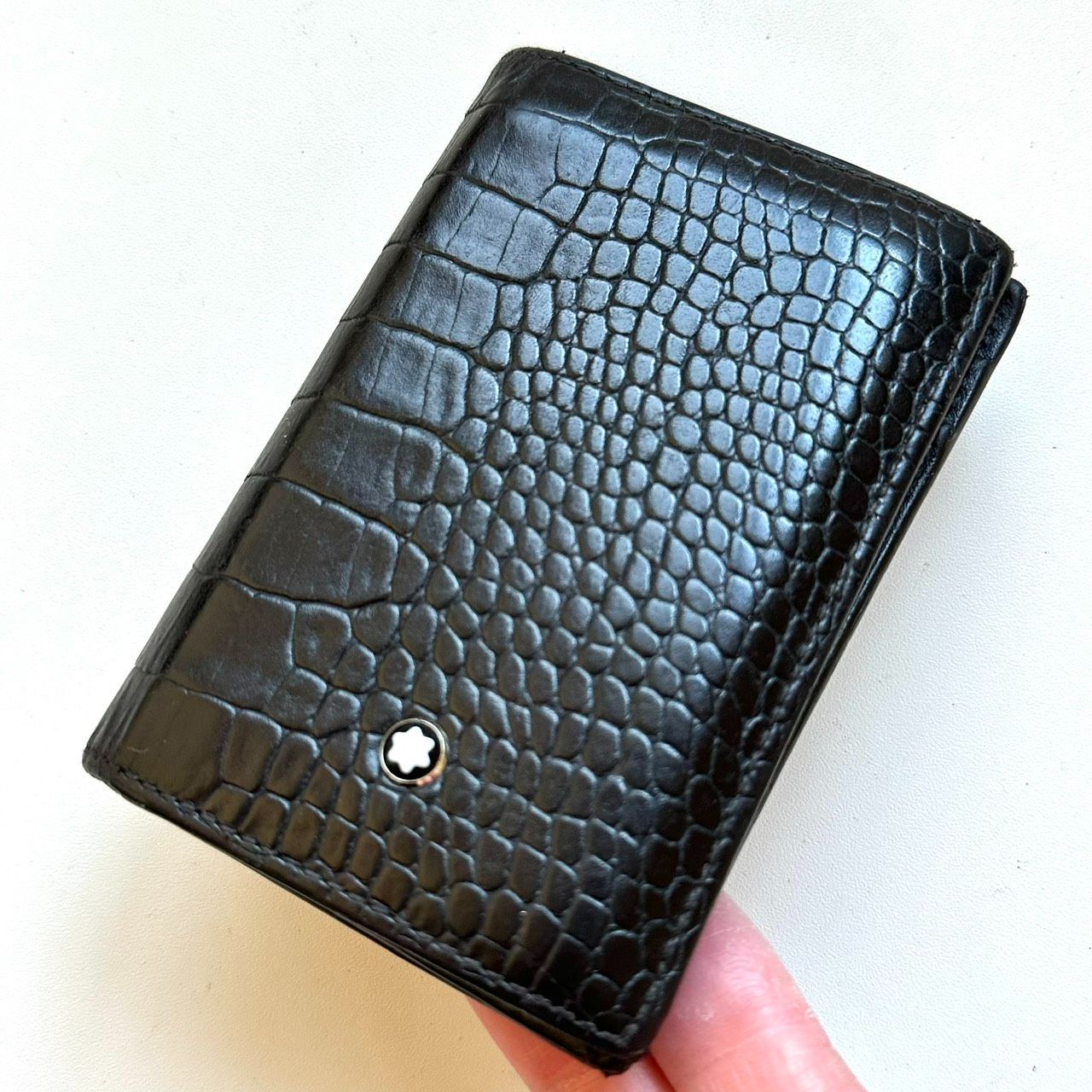 モンブラン Mont Blanc 名刺入れ カードケース クロコ型押し - メルカリ