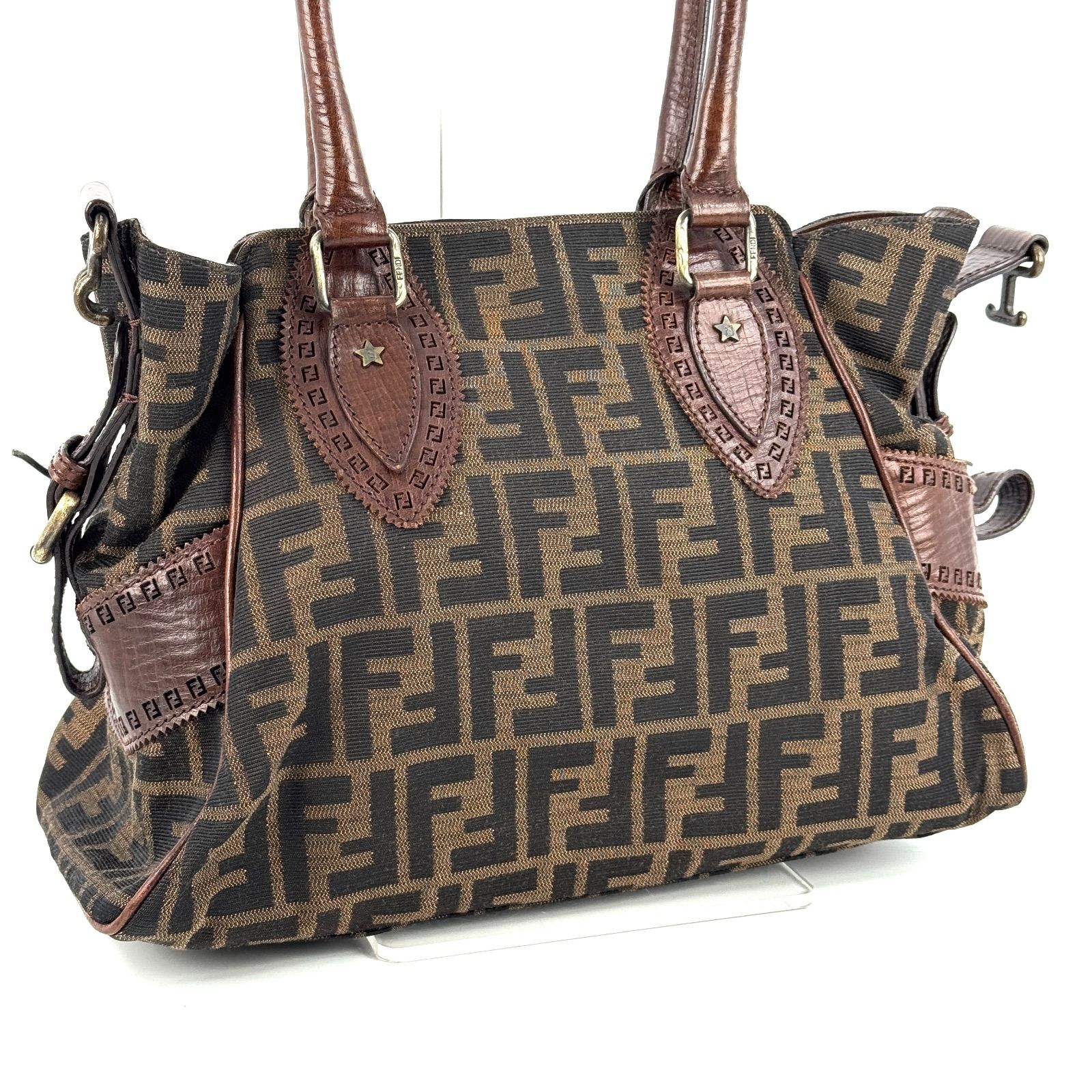 FENDI】ズッカ エトニコ トートバッグ ブラウン - メルカリ