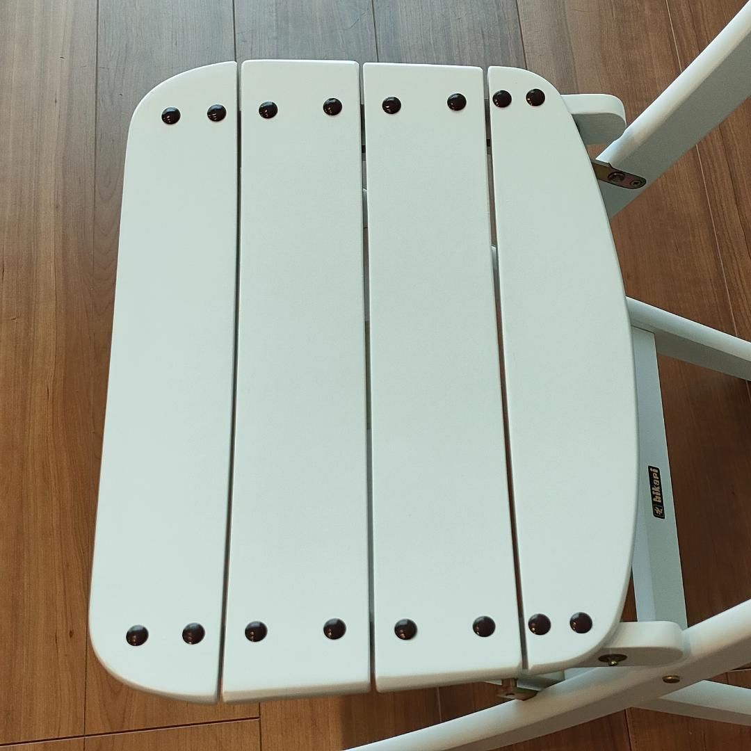 天然木　ブナ材　ヒカリ　折りたたみテーブル チェアセット　ホワイト 天然木 ブナ材 ヒカリ 折りたたみテーブル チェアセット ホワイト