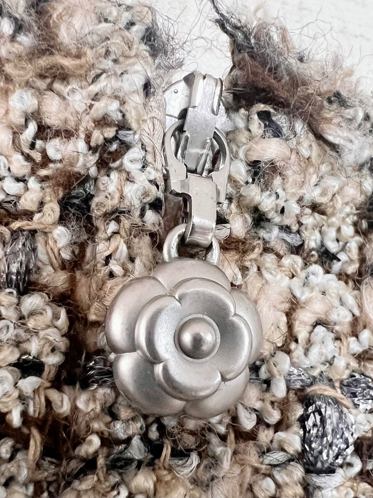 René TISSUE社製　ツイードワンピース 36 Rene ルネ Rene ルネ ミックスツィード シャツワンピース ロング 36 TISSUE社