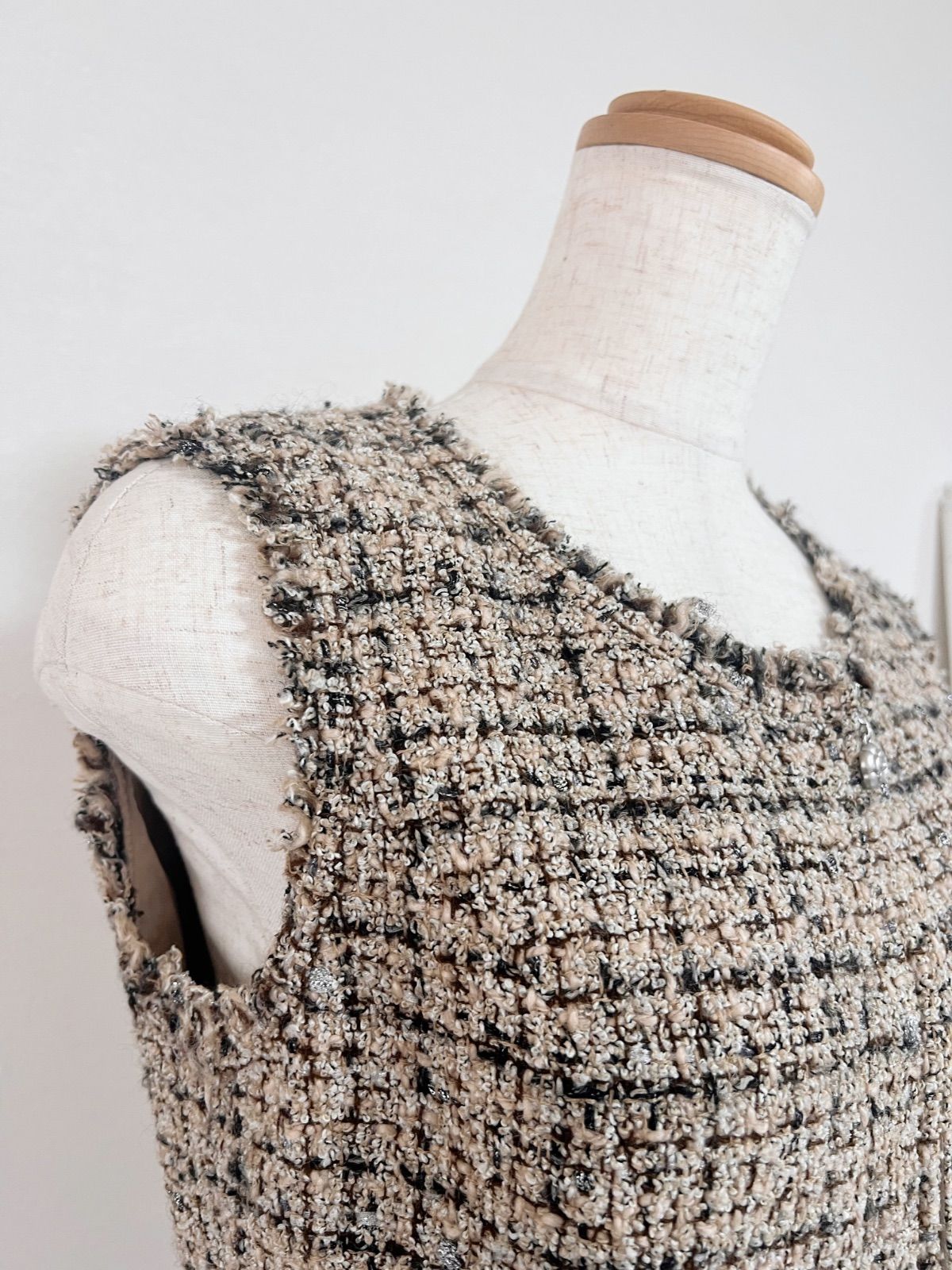 René TISSUE社製　ツイードワンピース 36 Rene ルネ Rene ルネ TISSUE ツイードワンピース ブレード 36 ネイビー - メルカリ