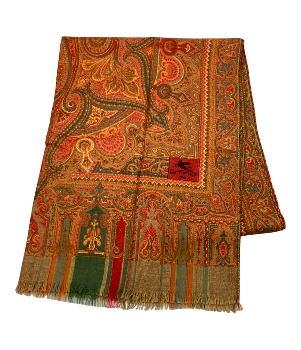 美品 エトロ ストール ペイズリー柄 メンズ レディース ETRO