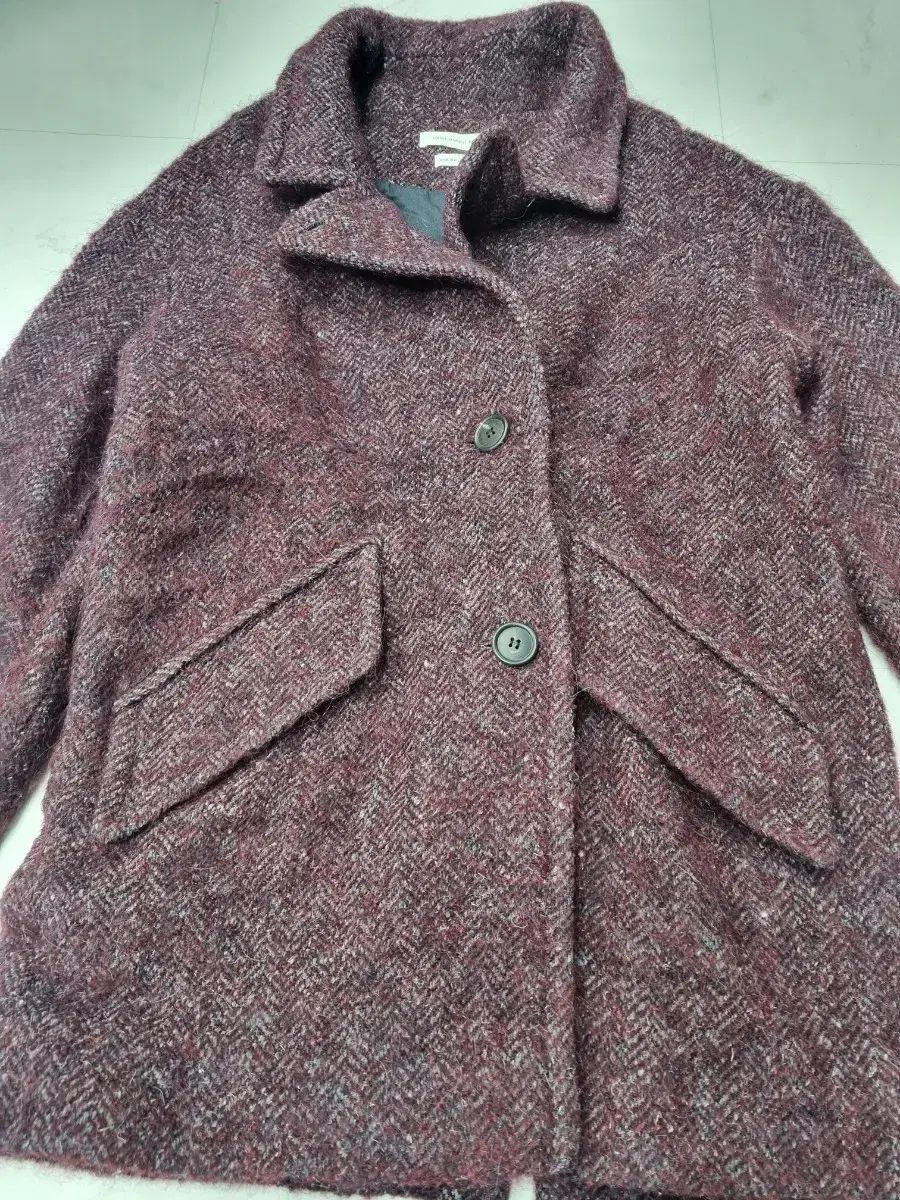 イザベルマランエトワール アルパカ混ヘリンボーンコート 36サイズ ISABEL MARANT (イザベルマラン) ウール ヘリンボン シングル コート