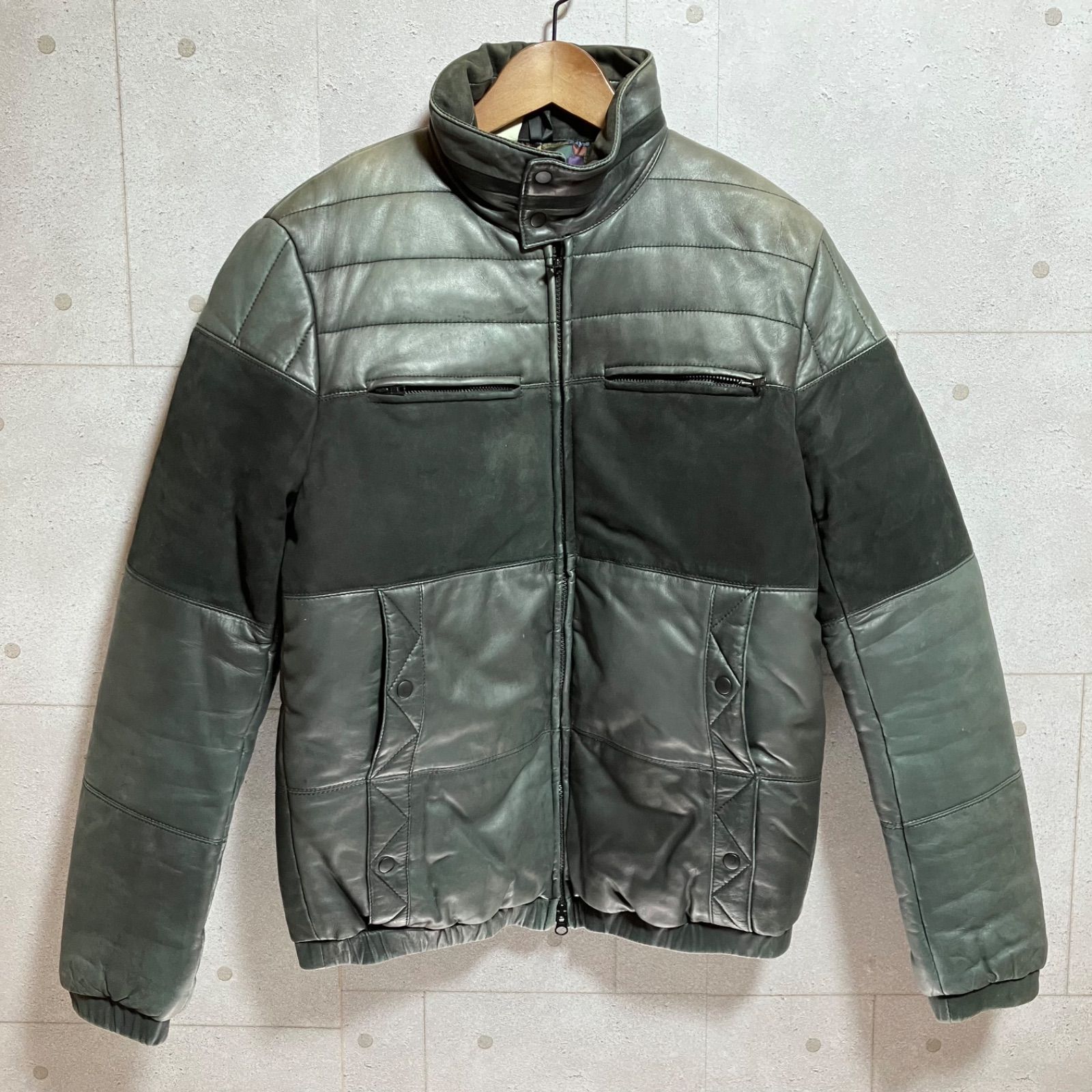N.HOOLYWOOD エヌハリウッド ラムレザー ラム革 羊革 中綿 ジャケット 