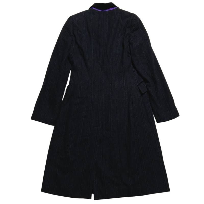 ETRO エトロ チェスターコート パッチワーク カシミヤ混 ベロア