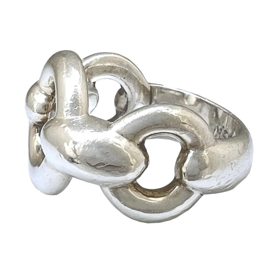 HERMES　ヴィンテージ　925　3連　ホースビット　53　オールド　リング HERMES エルメス リング ヴィンテージ 925 3連 ホースビット 53