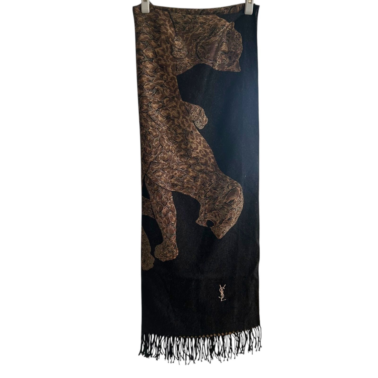 Z1606 Yves Saint Laurent イヴサンローラン ストール ブラック