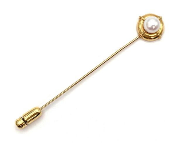 MIKIMOTO/ミキモト K18 アコヤ真珠 ピンブローチ/b1-14 - メルカリ