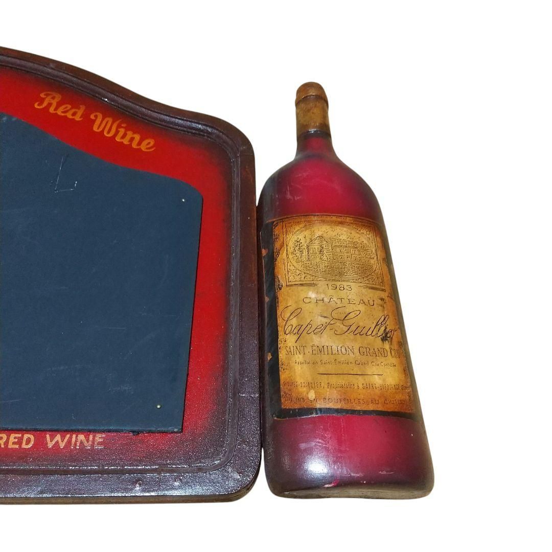 ワイン 木製 パネル 白/赤ワイン 黒板 温度計付き サインボード アンティーク ワイン 木製 パネル 白/赤ワイン 黒板 温度計付き サインボード