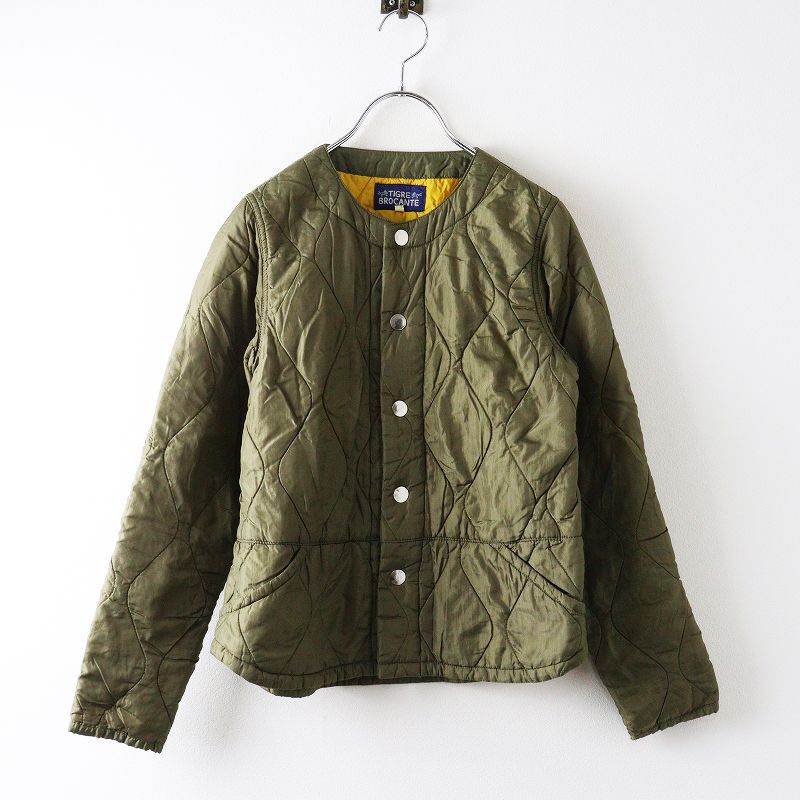 ティグルブロカンテ TIGRE BROCANTE ノーカラーキルティングジャケット