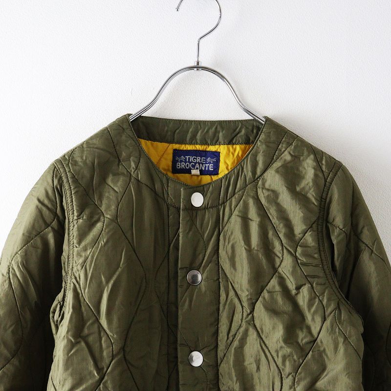TIGRE BROCANTEキルティングコート ティグルブロカンテ TIGRE BROCANTE ノーカラーキルティングジャケット