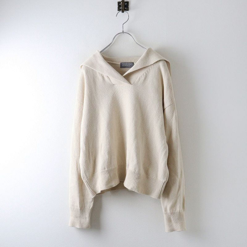 極美品 2024SS マーガレットハウエル リネン100% カーディガン 白 麻 美品 2024SS マーガレットハウエル MARGARET HOWELL Linen Cotton