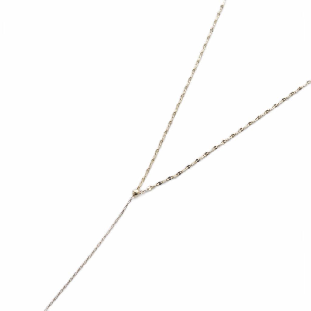 agete アガット Y字ネックレス K10 イエローゴールド agete アガット K10 ネックレス イエローゴールド ロング ペタル