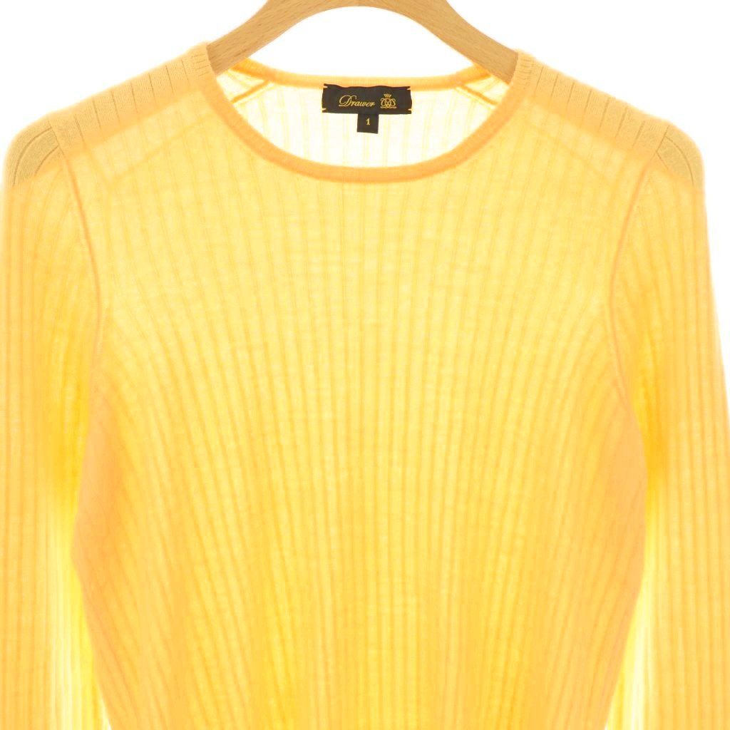 Drawer 18Gカシミヤシルクリブクルーニット 1 Drawer｜18G カシミヤシルクリブクルーネックニット | Rakuten Fashion