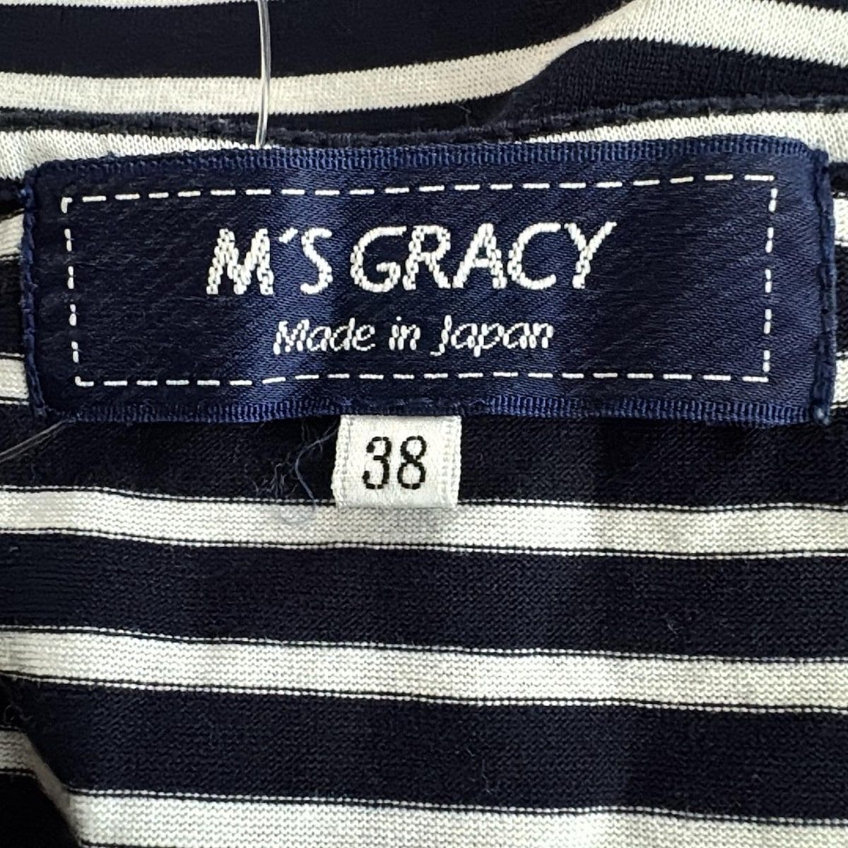 タグ付き新品エムズグレイシー半袖カットソーサイズ38 エムズグレイシー 半袖カットソー サイズ38 M レディース美品 - ダーク