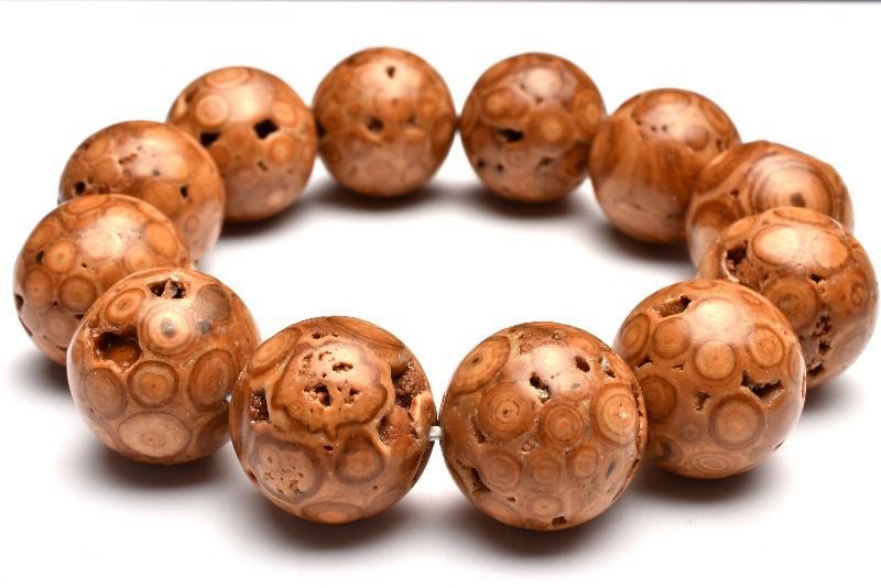 【１点物】身につける御神体仏眼 龍宮舎利石　21mm　ブレスレット パワーストーン 天然石 _MC733