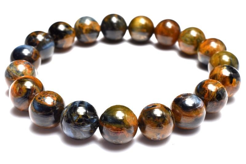 1点物】油絵のよう ピーターサイト 10.5mm ブレスレット