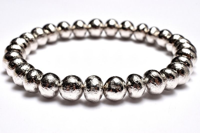 1点物】メテオライト(アルタイ隕石) 5-6x7.5mm シルバーコーティング