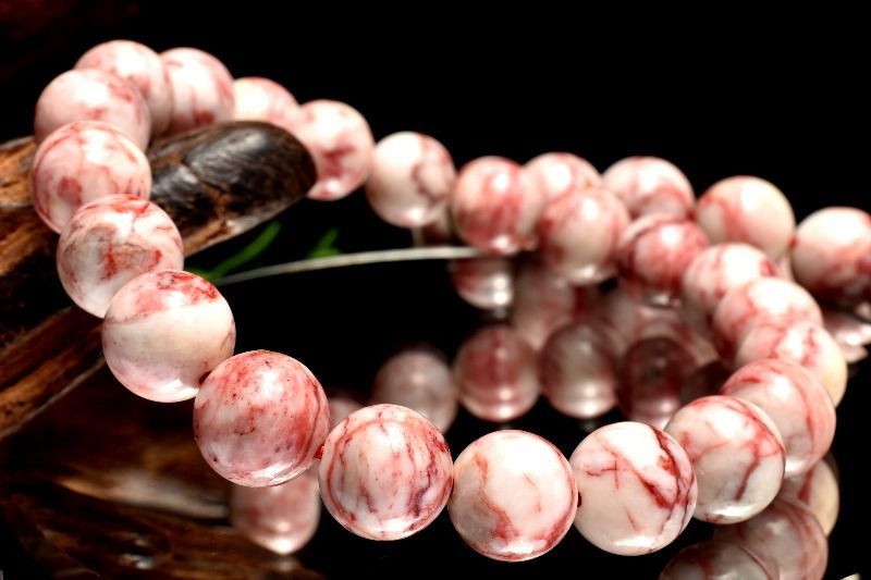 朱砂　観音天珠　シナバークォーツ(辰砂水晶) 朱砂 辰砂 シナバー ブレスレット 天然石 【高純度】 1 ブレスレット