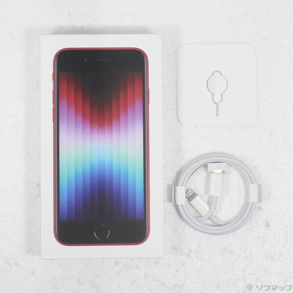 中古品〕 iPhone SE 第3世代 64GB プロダクトレッド MMYE3J／A SIM