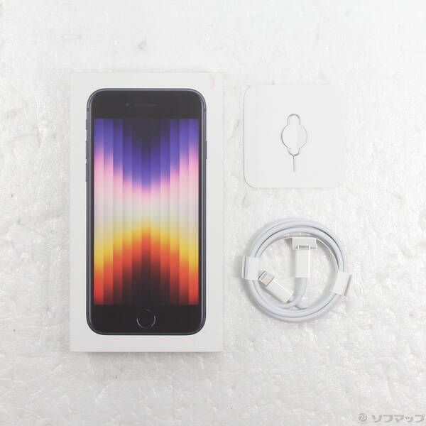 〔中古品〕 iPhone SE 第3世代 64GB ミッドナイト MMYC3J／A SoftBank【198】 iPhone 64GB SE (第3世代)simフリー機 APPLE Bランク