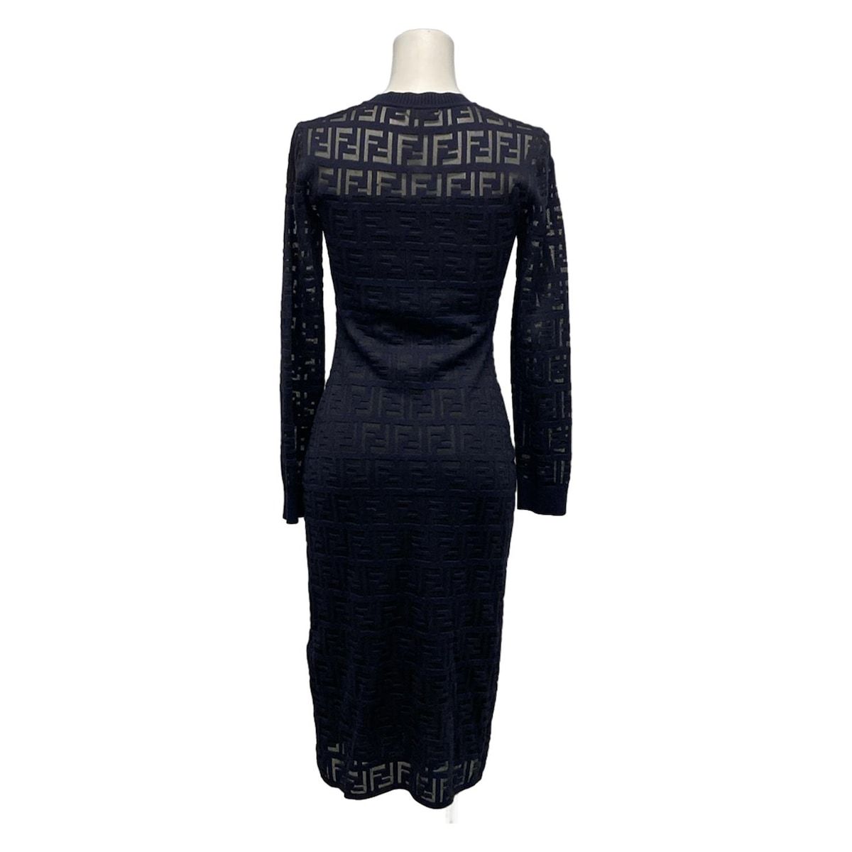 FENDI(フェンディ) ワンピース サイズ38 S レディース美品 - 黒×ダーク