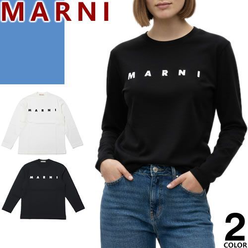 【新品未使用】MARNI マルニ 長袖Tシャツ ロンT ロゴプリント Sサイズ マルニ MARNI ロンT Tシャツ キッズ レディース 2025年秋冬新作 長袖
