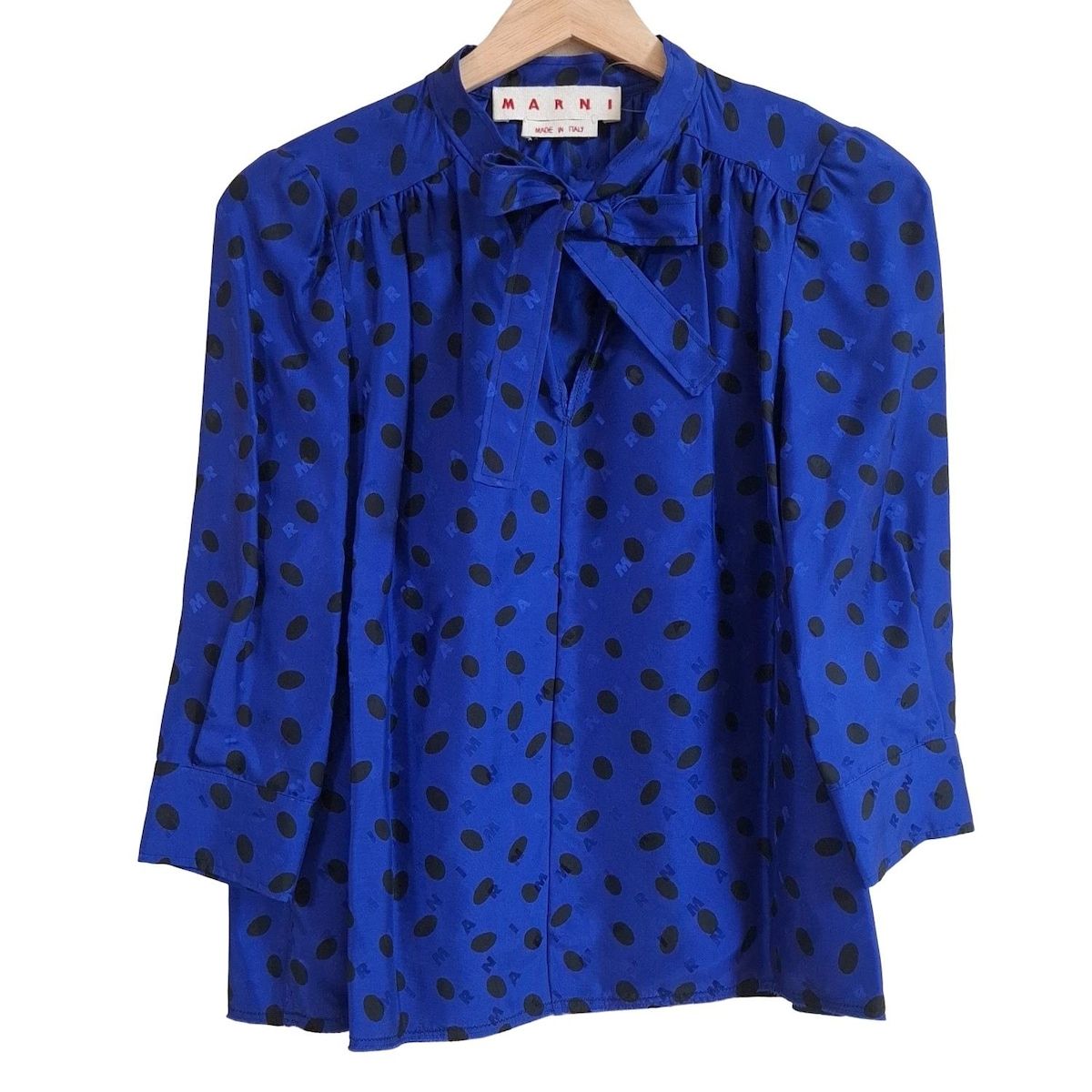 MARNI(マルニ) 長袖カットソー サイズ36 S レディース - ネイビー×黒