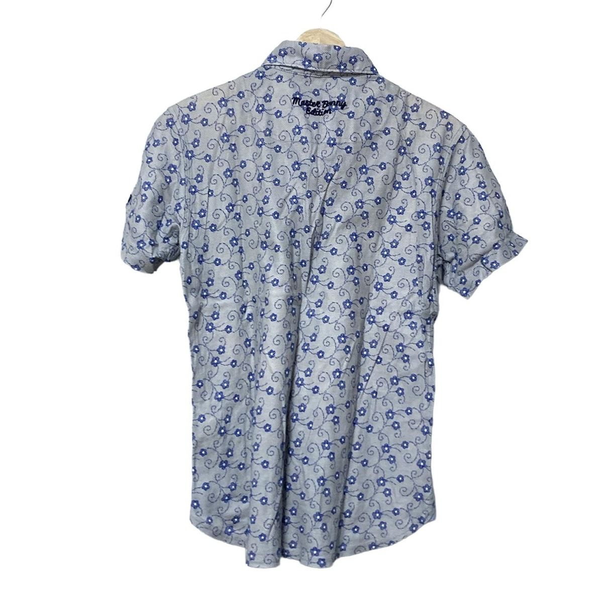 マスターバニーエディション 半袖ポロシャツ 花柄 ドット柄 M 極美品 マスターバニーエディション 半袖ポロシャツ サイズ4 XL メンズ美品