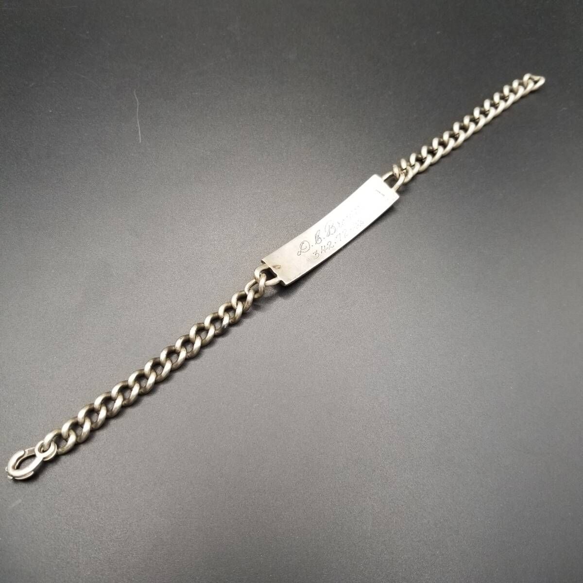 WWII期 IDタグ 長方形プレート 925 シルバー ヴィンテージ