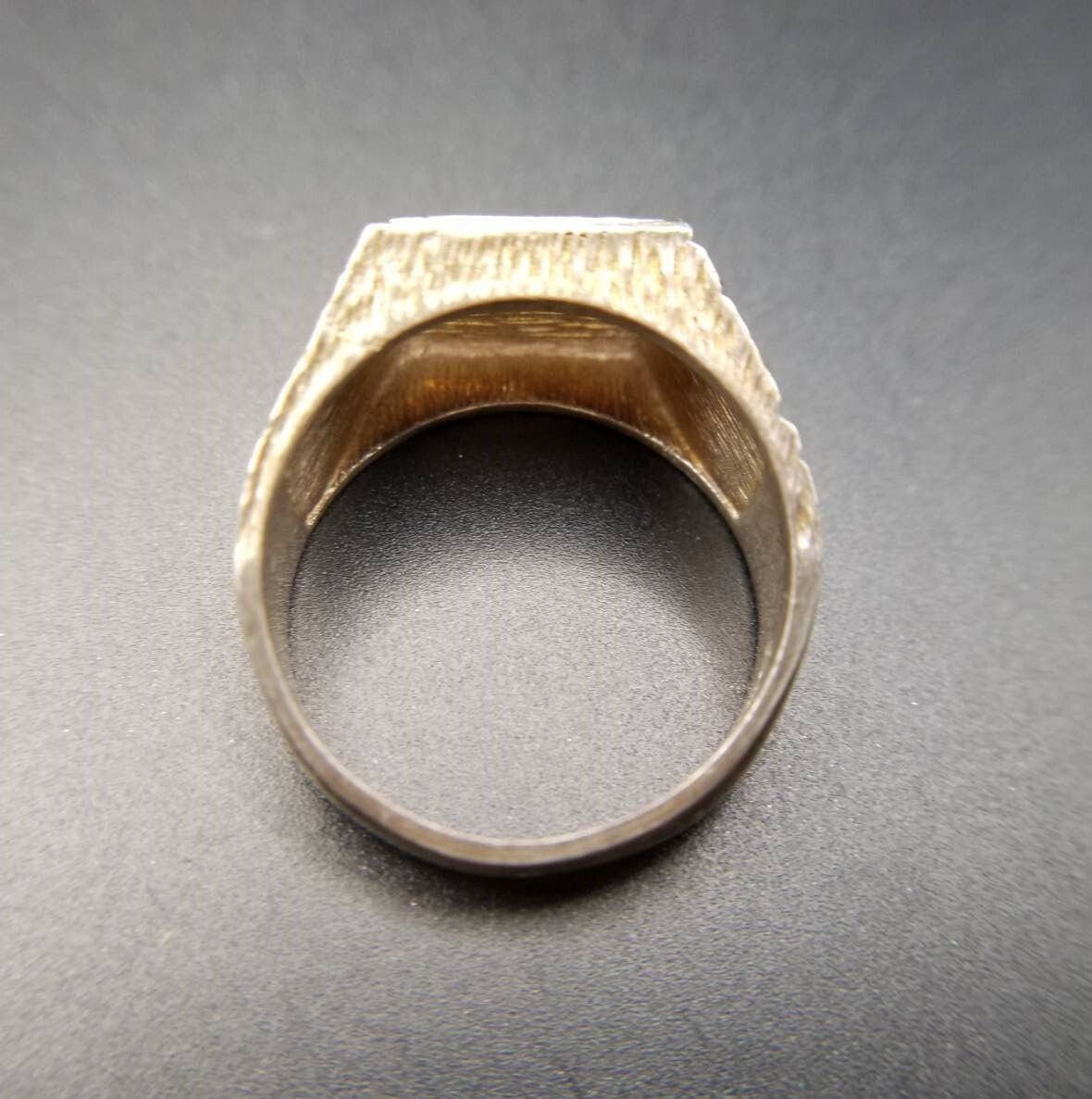 ブラックストーン スターカット スクエア 925 シルバー ヴィンテージ