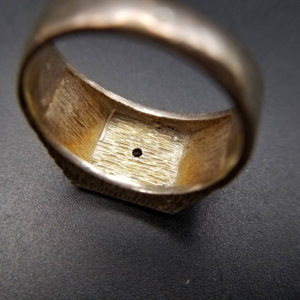 ブラックストーン スターカット スクエア 925 シルバー ヴィンテージ