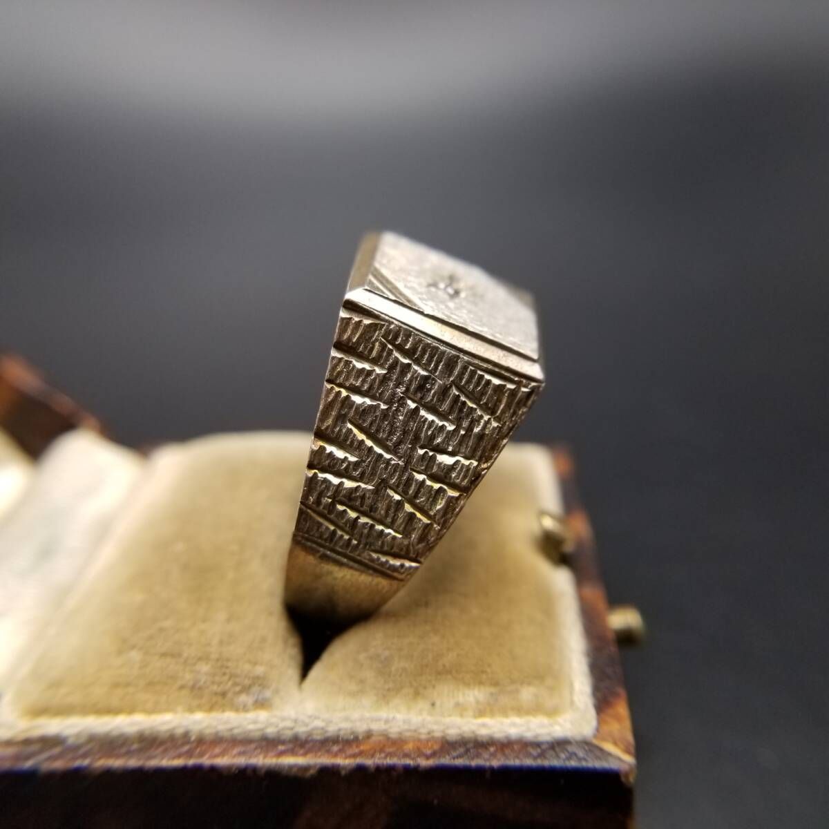 ブラックストーン スターカット スクエア 925 シルバー ヴィンテージ