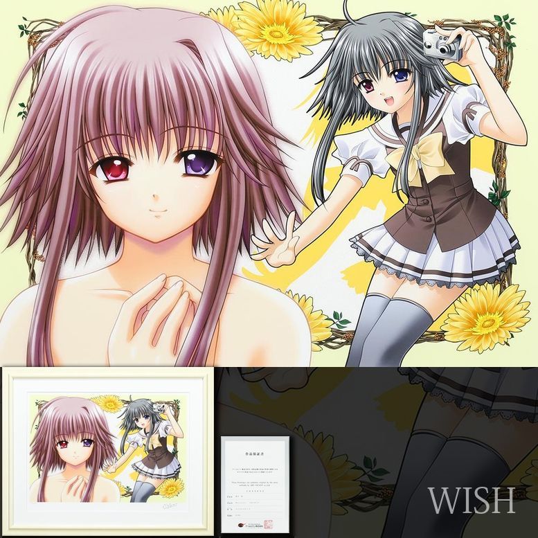 真作】【WISH】西又葵「Mayumi」ミクスドメディア 約12号 大作 直筆