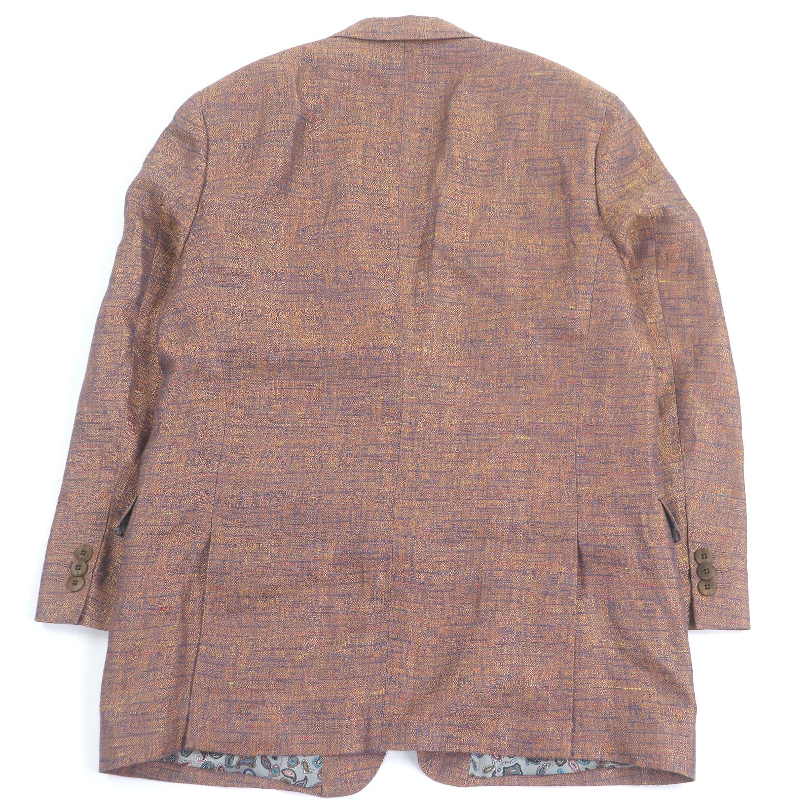 ✨️極美品✨️エトロ ETRO テーラードジャケット ストライプ　シルク100‼︎! ETRO 【ドンドン見直し】美品□エトロ ストライプ/ペイズリー柄 裏