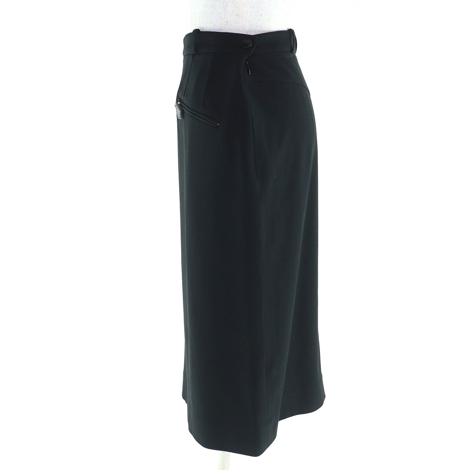 極美品△HERMES エルメス ヴィンテージ ウール Hボタン ロング タイト