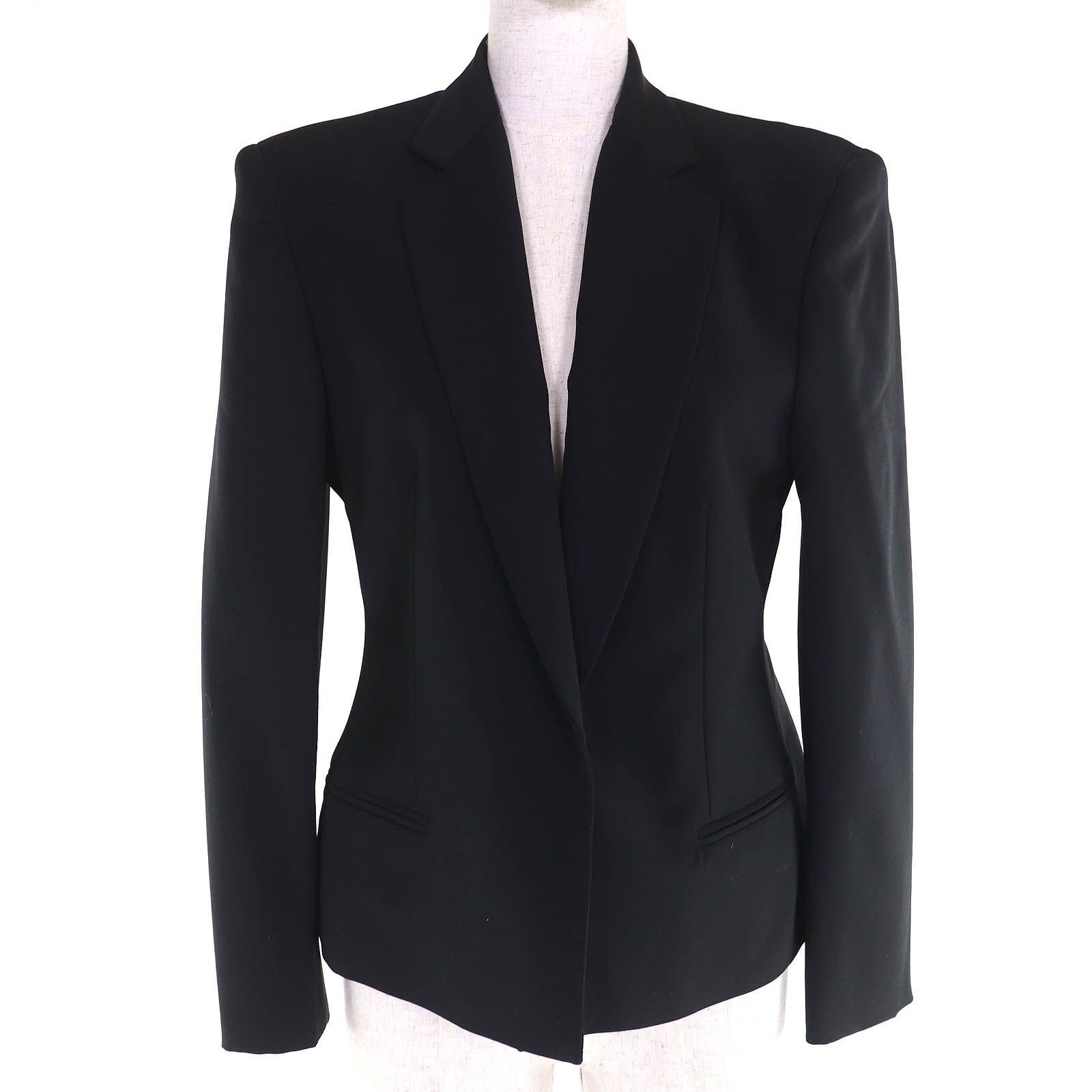 GUCCI グッチ　テーラードジャケット トムフォード　ブラック　40 極美品△GUCCI グッチ トムフォード期 裏地GG柄 ロゴボタン ウール