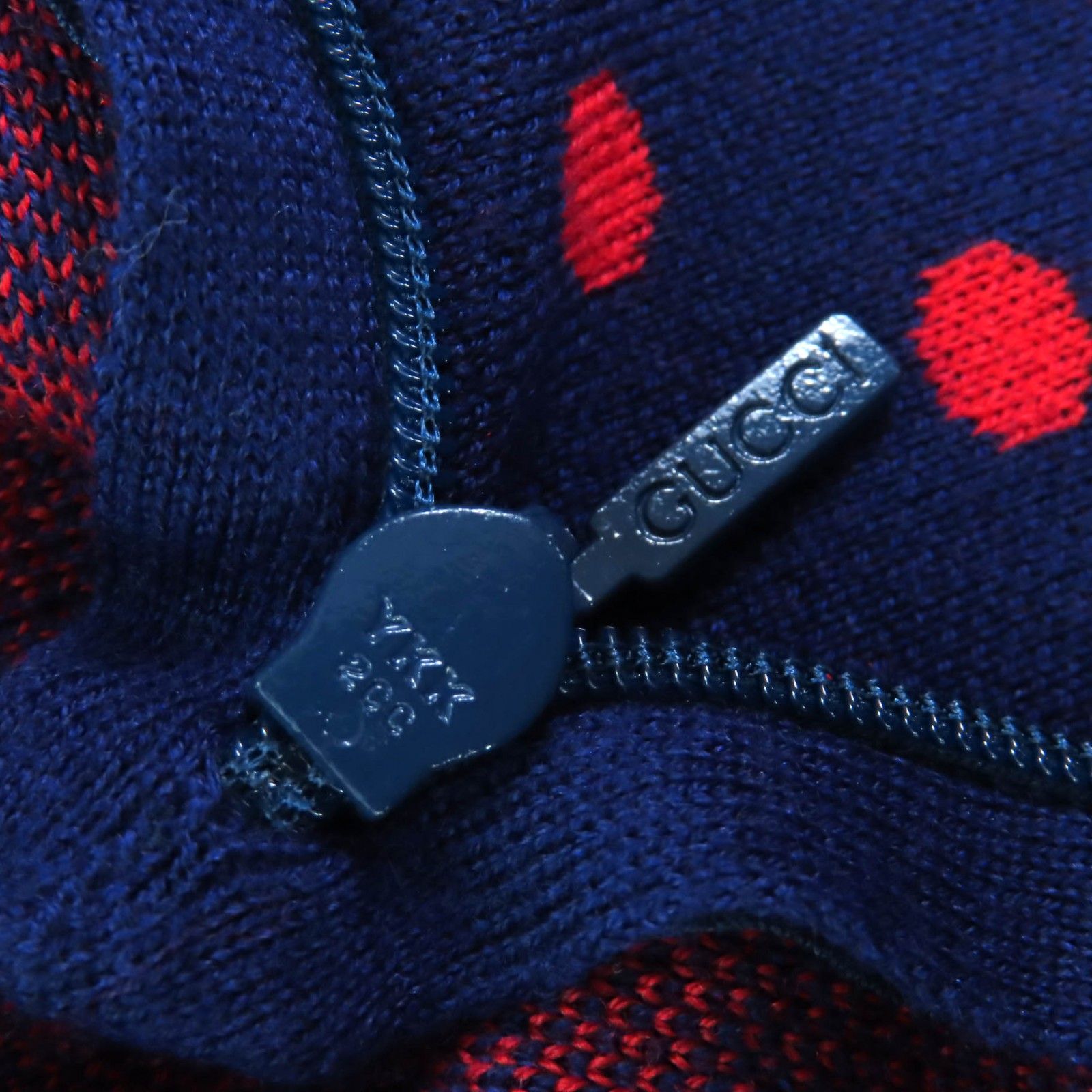 極美品◇GUCCI グッチ 623606 ウール100％ ダブルG ドット柄 クルー