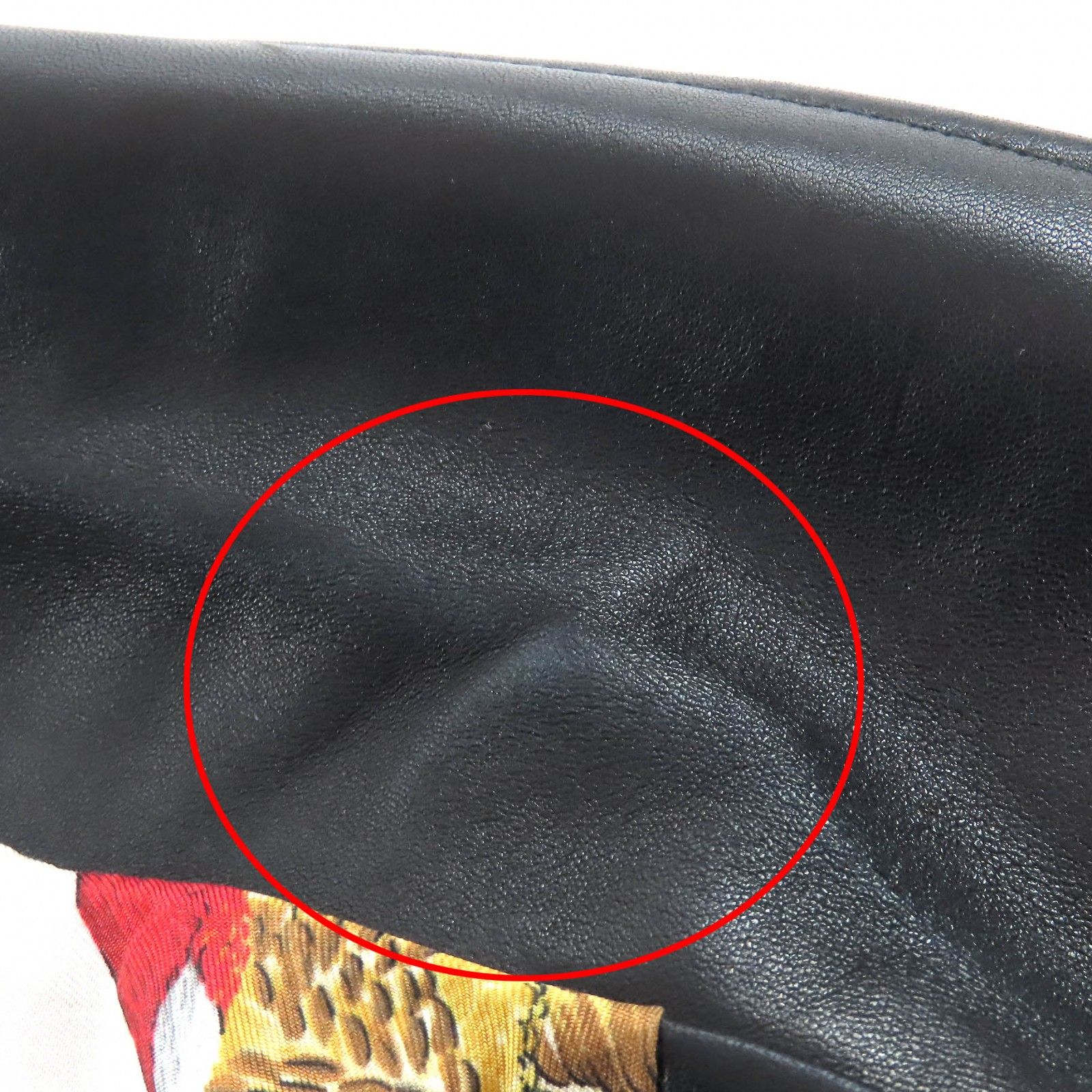 極美品△GUCCI グッチ 23AW 629189 裏地総柄・シルク100％ ラムレザー