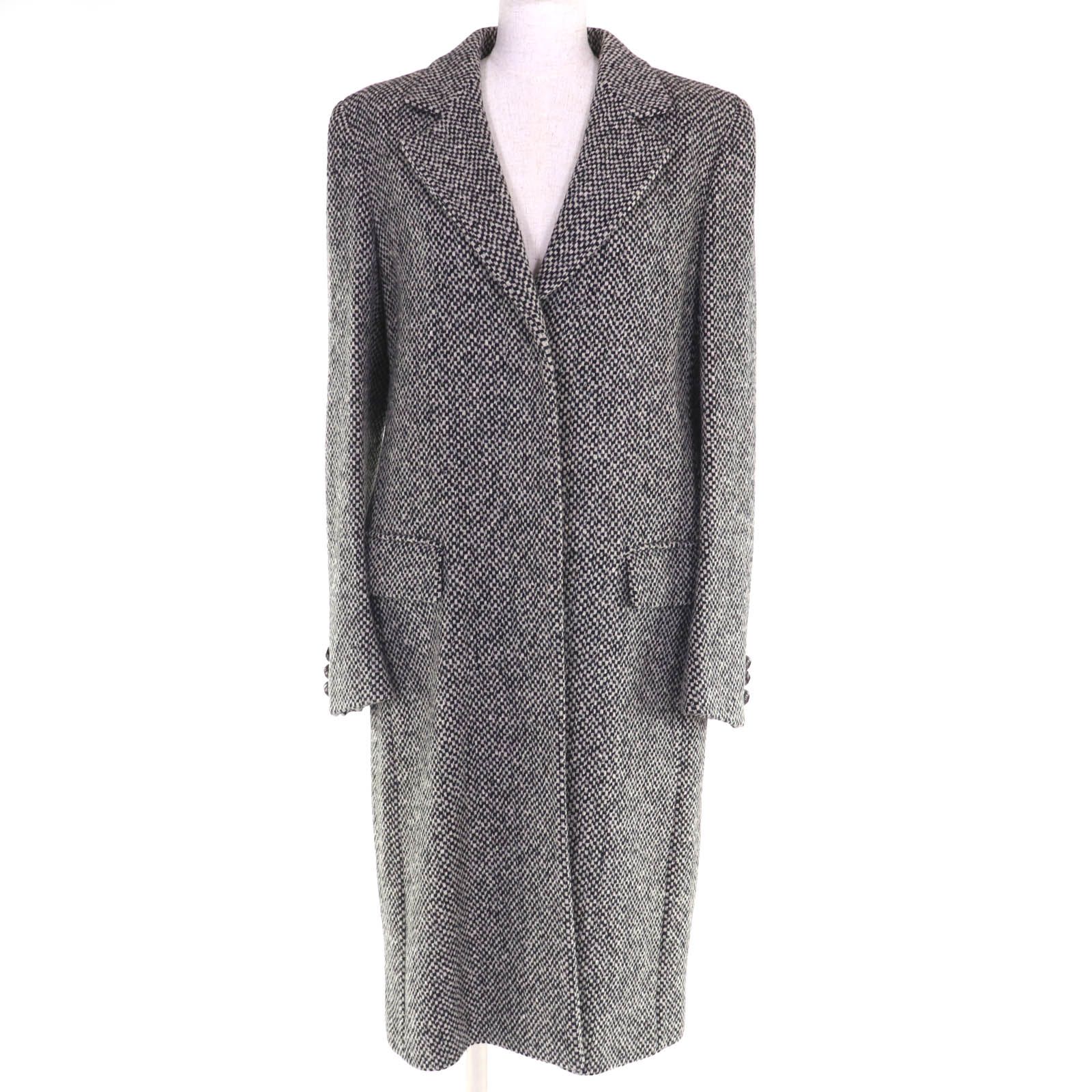 マックスマーラ　ベルテッド　ロングコート　ツィード　ウール マックスマーラ ステュディオ Max Mara Studio MAX MARA Studio