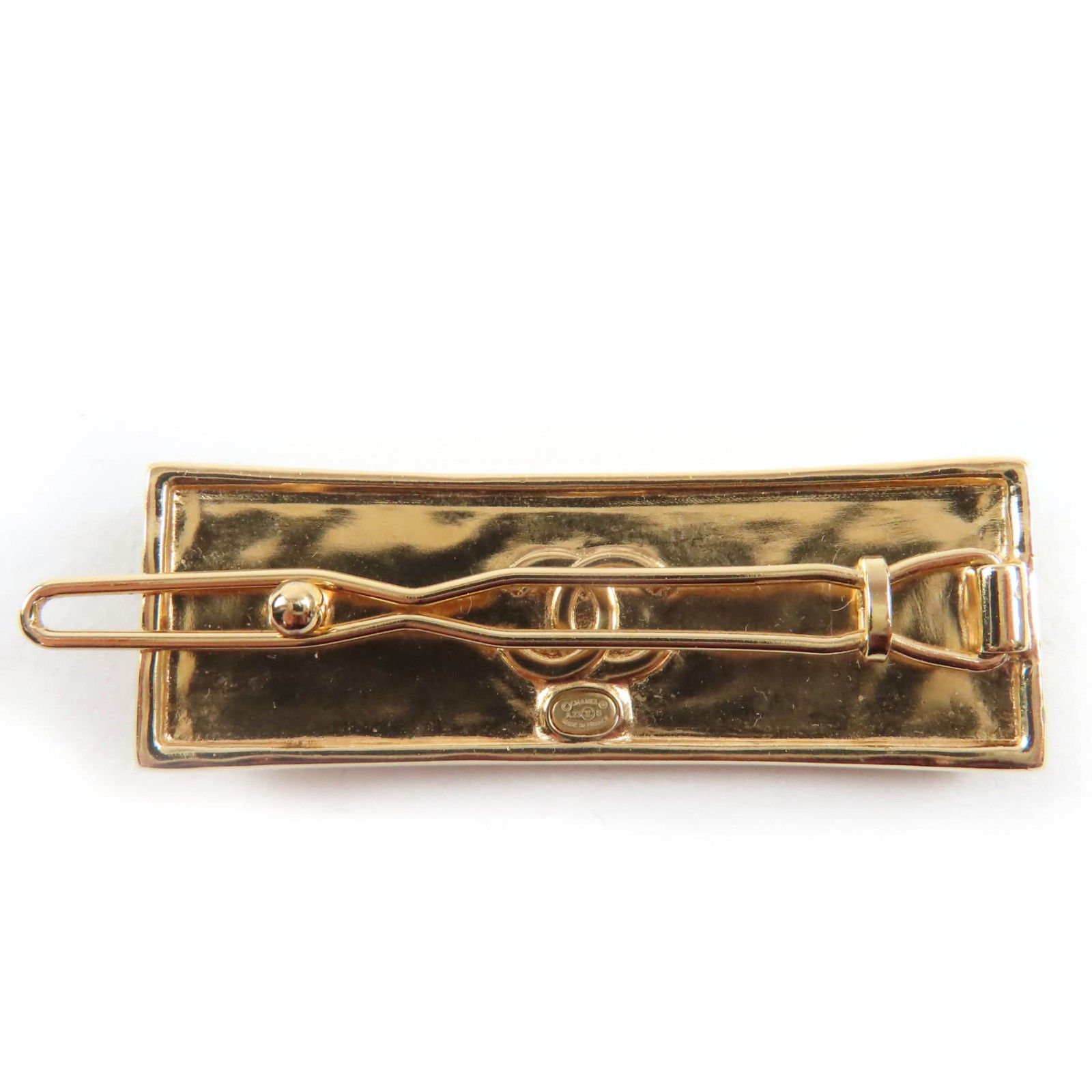 美品☆CHANEL シャネル A23S ABA781 レザー メタル ロゴデザイン ヘア