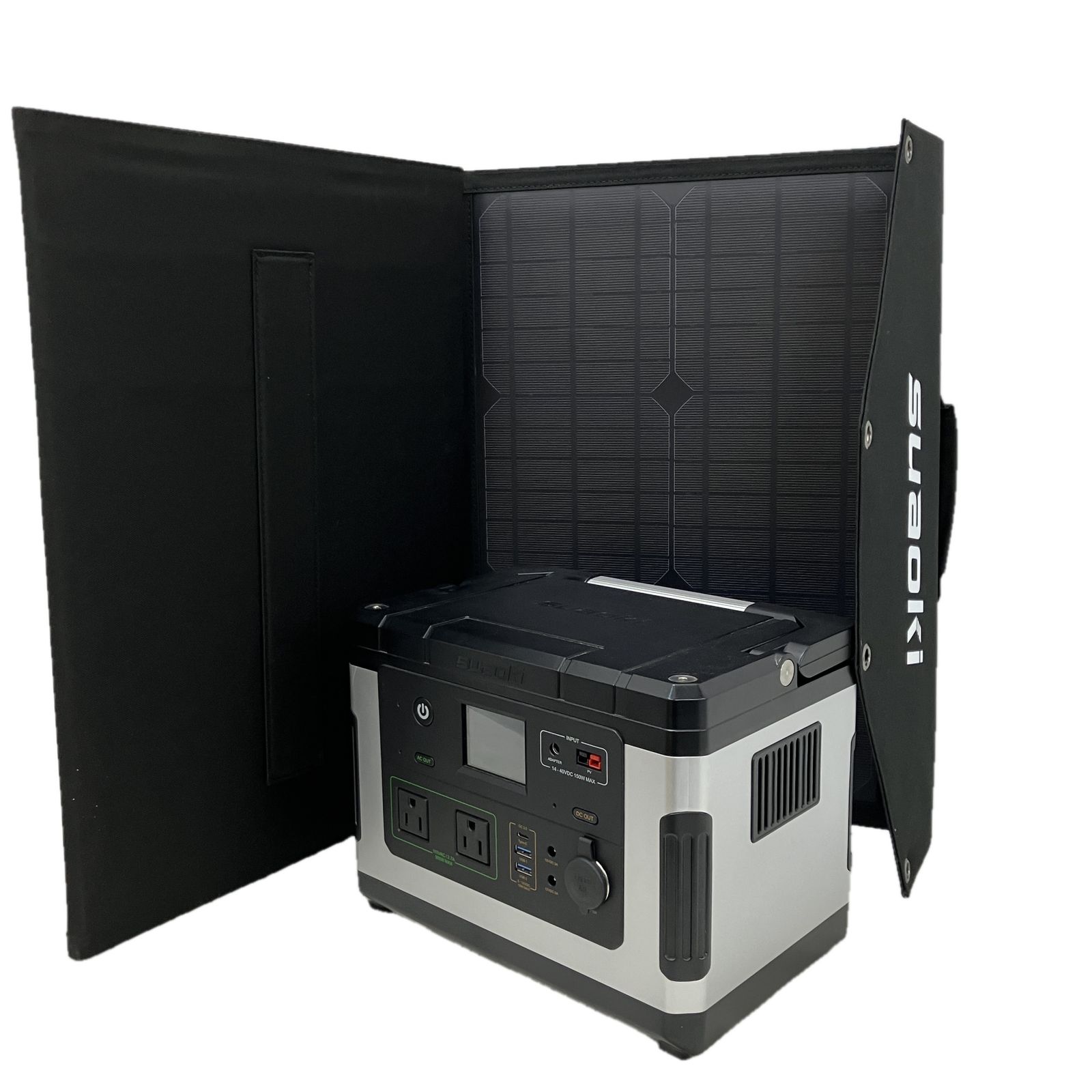 ☆中古品☆　suaoki G500 ポータブル電源 アウトドア 災害 停電 対策 suaoki G500 ポータブル電源 40500mAh/150Wh ソーラーパネル付き SCB