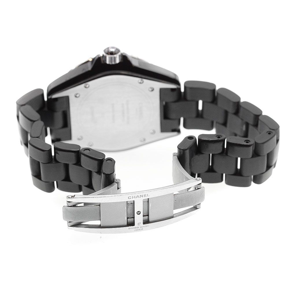 訳ありシャネル CHANEL H0684 J12 黒セラミック 38mm ラバー  
