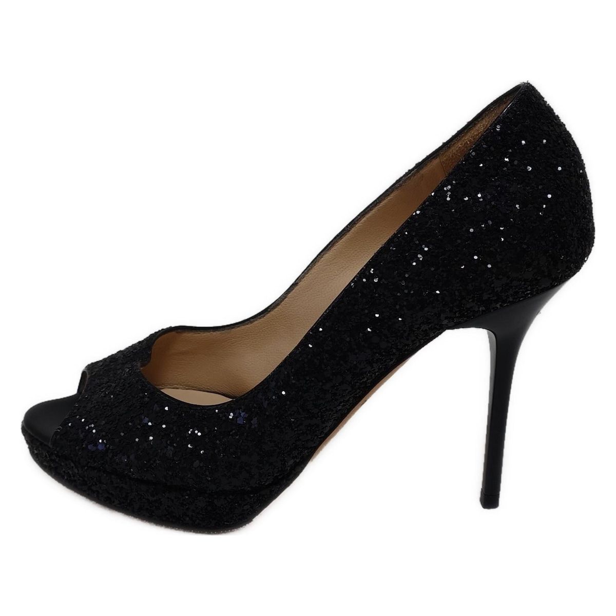 【新品・未使用】JIMMYCHOOジミーチュウパンプスMILK/BLACK Bing Pump Flat|Latte/ブラック パテントレザー・フラットシューズ