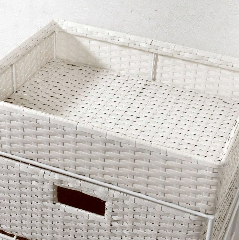 送料無料！ E 新品・未使用 4段＋1 ランドリー チェスト 幅40cm 高さ